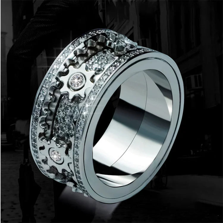 DiamondCraft™ - Geometrischer 3D-Zirkonia-Ring (50% RABATT)