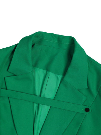 Green Waist Cut Out Blazer