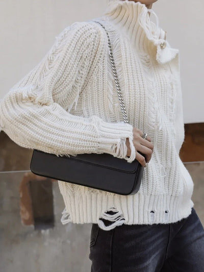 Zipper Knit Sweater