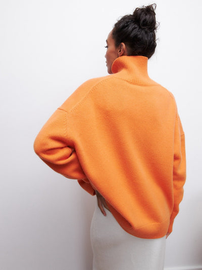 Turtleneck Long Sleeve Knitted Pullover Sweater