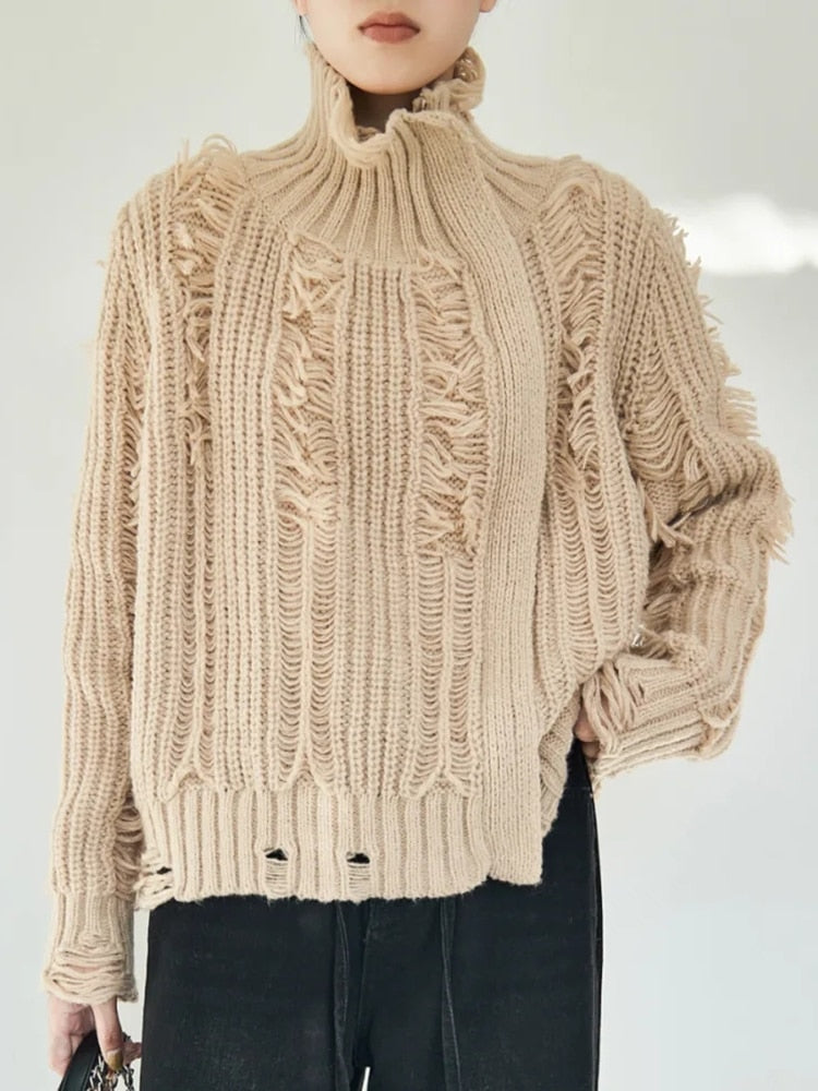 Zipper Knit Sweater
