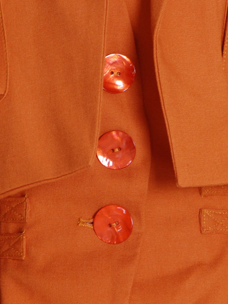 Bold Orange Big Pocket Blazer