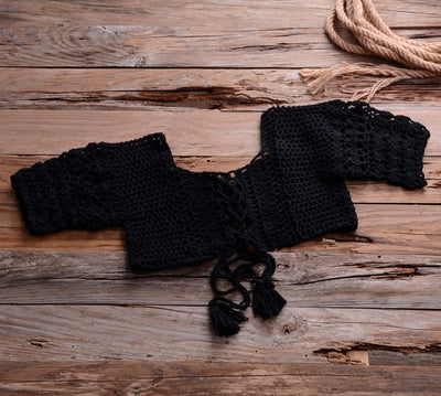Crochet Bikini Cover Up Skirt Boho Set