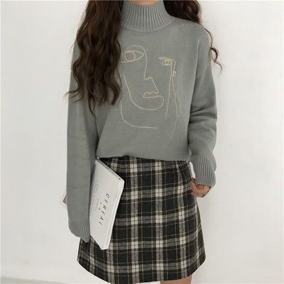 Character Embroidered Sweater