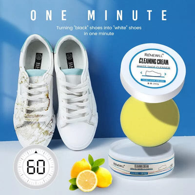 Weiße Schuhreinigungscreme™ - ( In nur 60 Sekunden ⏱️) 1 + 1 FREI