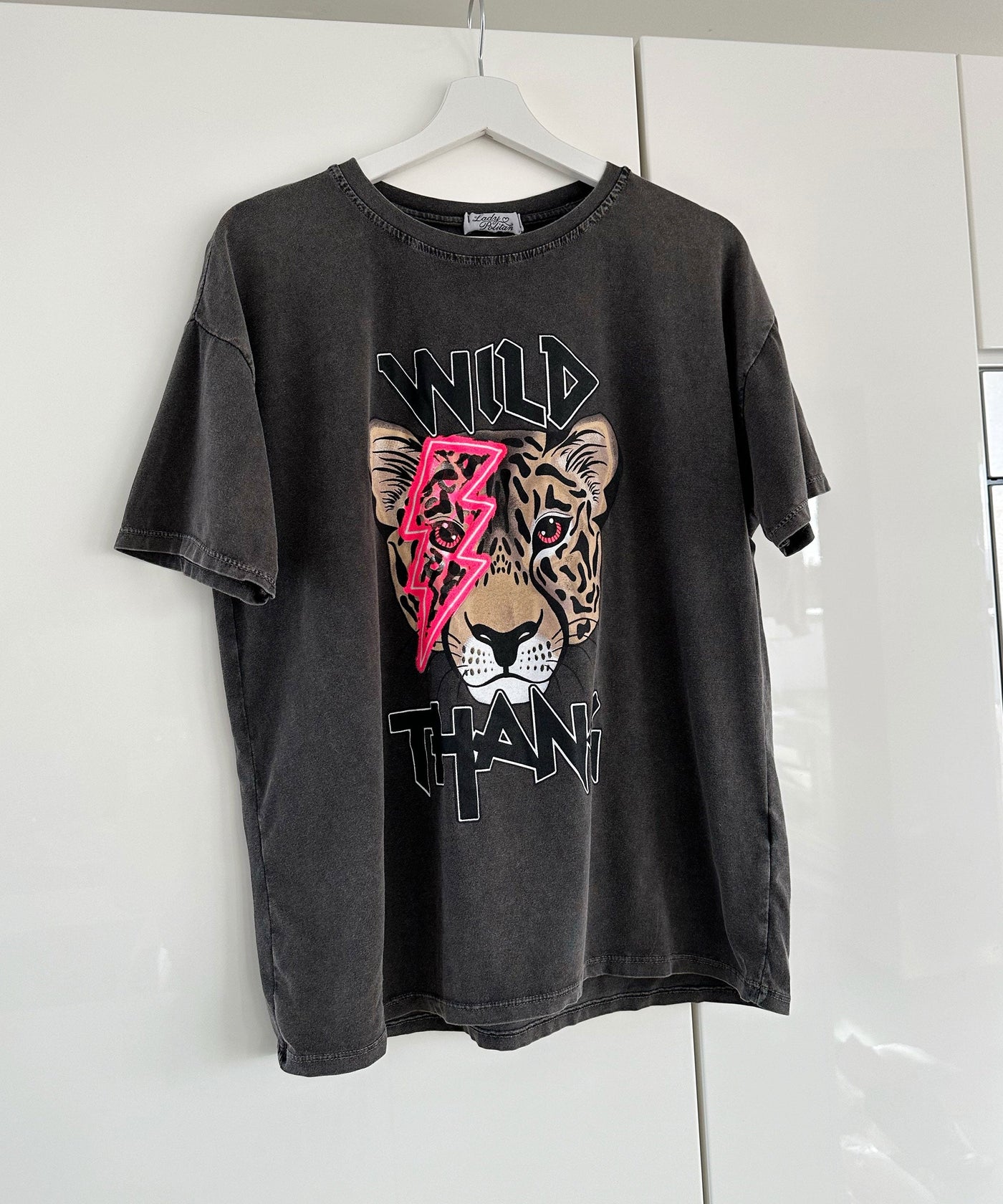 T-Shirt Tiger Blitz Vintage Schwarz
