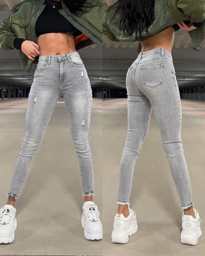 Skinny Jeans Emilia Hellgrau